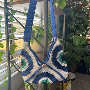 Handmade 💙 evil eye crossbody bag